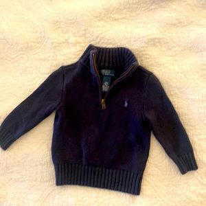 Boys 1/4 zip front sweater